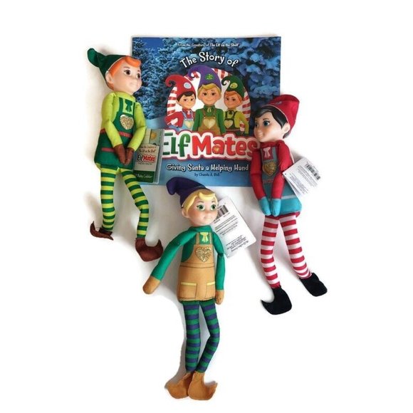 Elf Mates Other - Elf Mates Set The Chef The Cobbler & The Toy Maker With Storybook 4 Piece Bundle